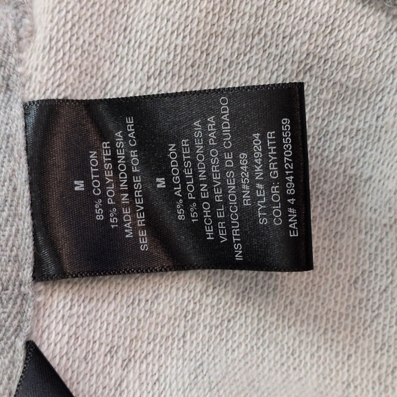 Norma Kamali Jersey Gray Sweatshirt Dress, V Neck Tunic - Picture 9 of 16